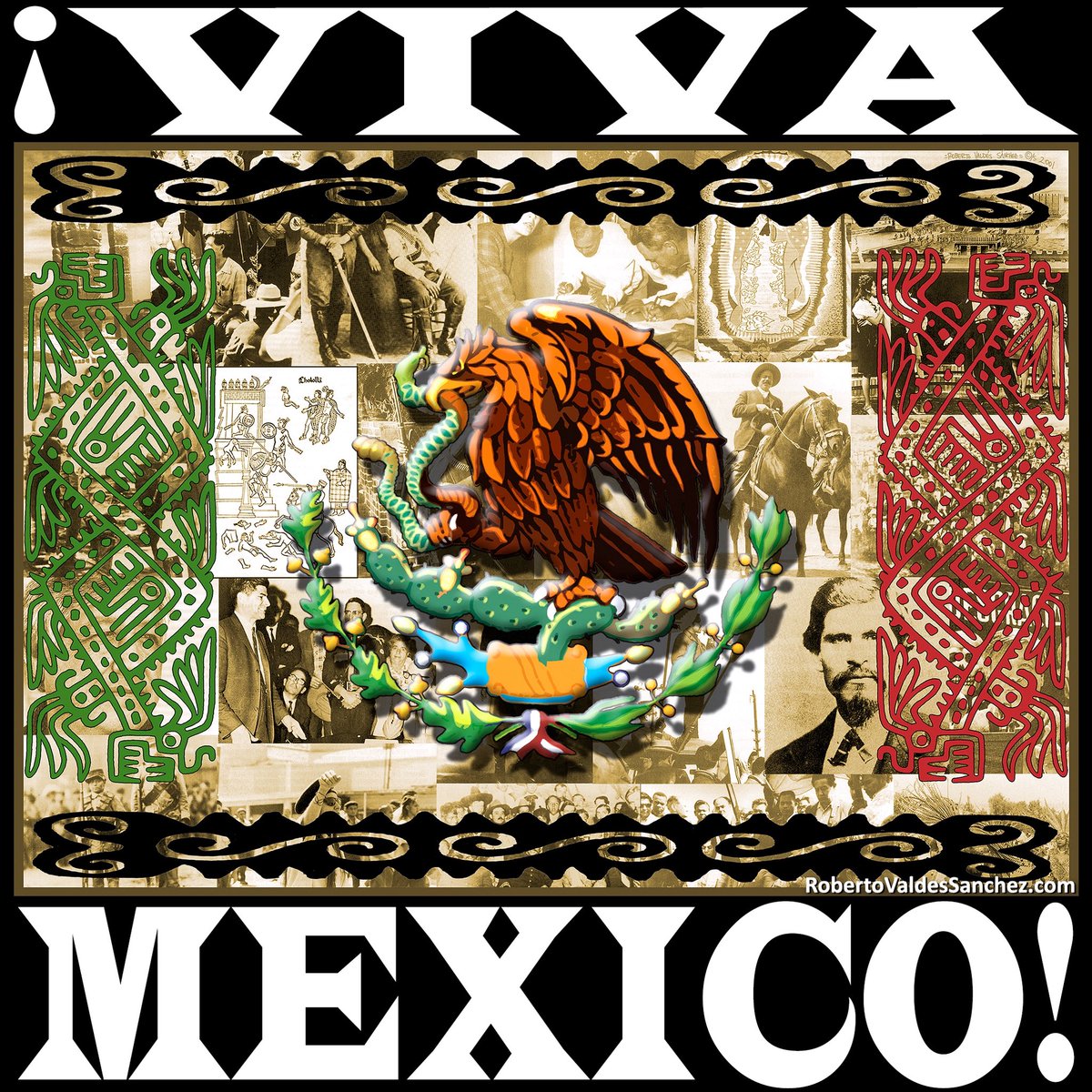 RVS_ChicanoArt's tweet photo. ¡Feliz Cinco de Mayo! 🇲🇽

On this day in 1862, the mighty French army – considered the most powerful military in the world – was defeated by a ragtag force of poor Indigenous Mexicans in the Battle of Puebla (in east-central México).

•

Artwork:
“Raza” (2001) – computer art 🖼️ https://t.co/6D8IdEIv43