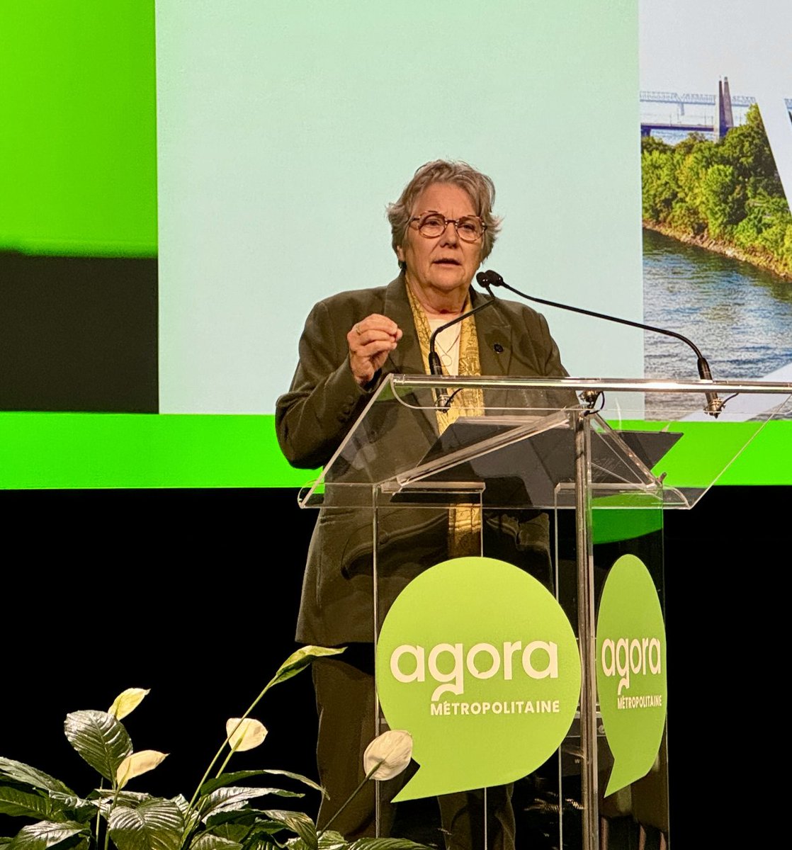 VivreenVille's tweet photo. À l'#Agora2026, la ministre de la Métropole @rouleauchantal a évoqué la Politique nationale de l'architecture et de l'aménagement du territoire, qui a mené aux nouvelles orientations gouvernementales en aménagement du territoire (OGAT), un legs important du gouvernement. #PNAAT https://t.co/mGuh7LYQN7