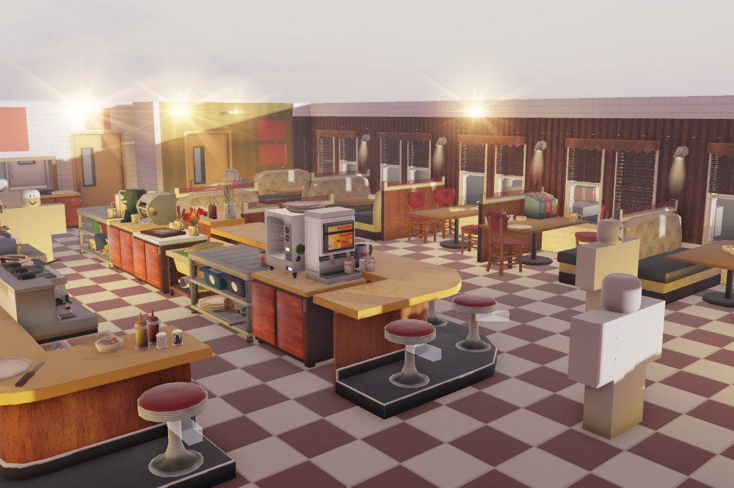 MarcusRoyceqis's tweet photo. Twin Peaks Double R Diner #RobloxBuild #RobloxDev #RobloxStudio #RobloxModel #TwinPeaks https://t.co/T2E7AVp7f0