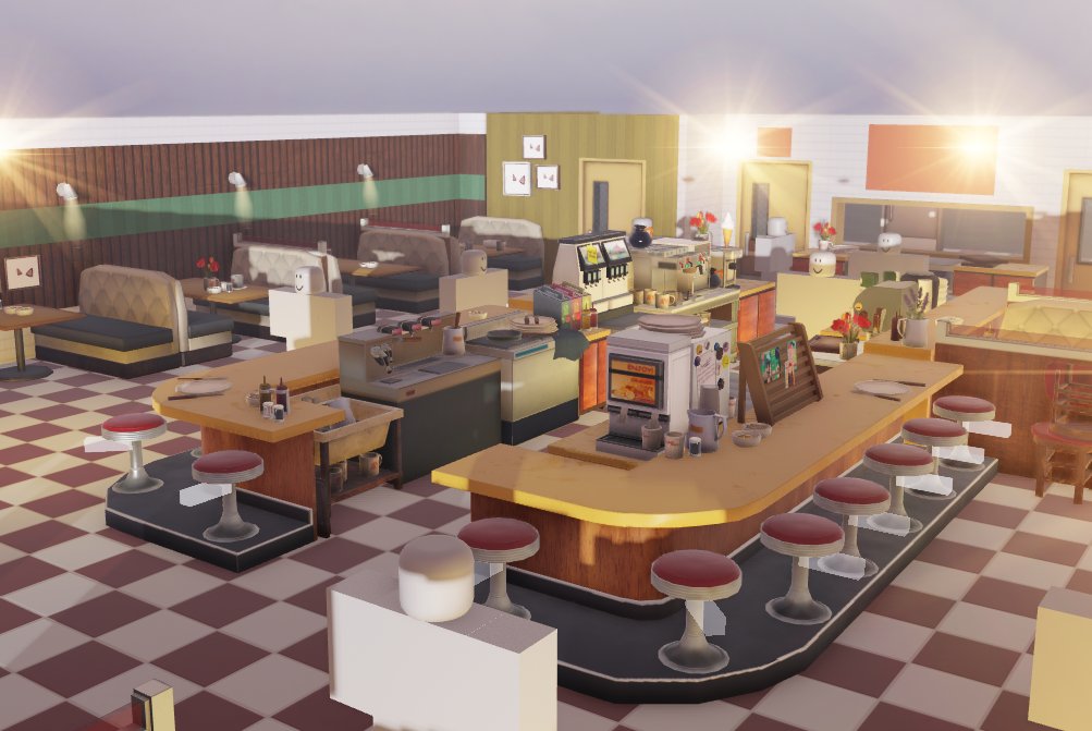 MarcusRoyceqis's tweet photo. Twin Peaks Double R Diner #RobloxBuild #RobloxDev #RobloxStudio #RobloxModel #TwinPeaks https://t.co/T2E7AVp7f0