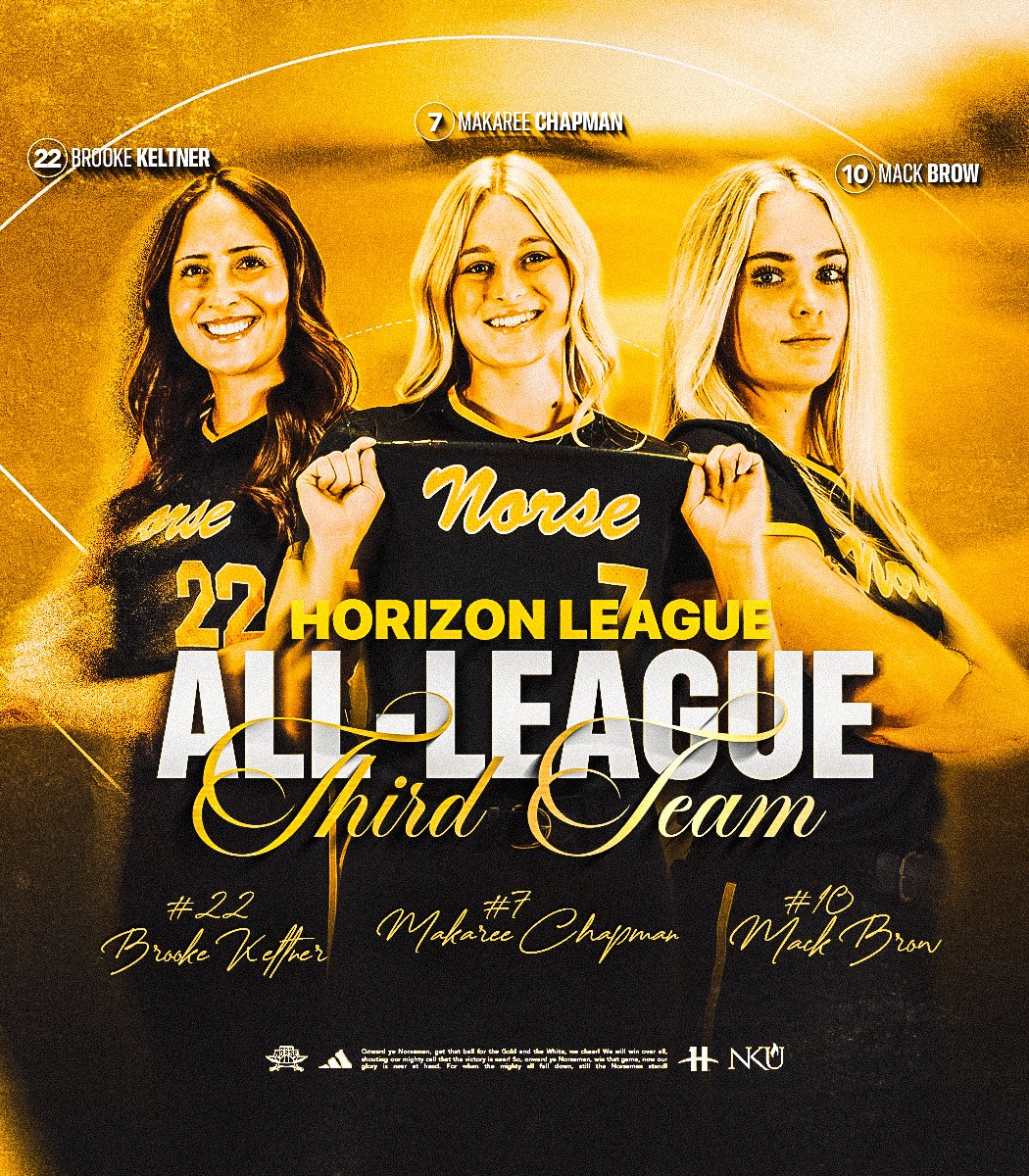 NKUNorseSB's tweet photo. Brooke, Mack, and Makaree earned a spot on the #HLSB All-League Third Team 👏 https://t.co/guDGr6hy7V