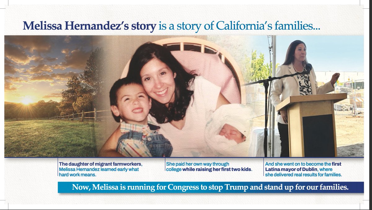 SaveDemocracyHQ's tweet photo. A former Mayor and working Mom, Melissa Hernandez is the leader we need in #CA14 to Save Democracy and Stop Trump.

SDP will be dropping 3 direct mail pieces: 5/5, 5/13, 5/19 to 79,578 likely Dem and liberal NPP voters in the new CA-14. https://t.co/GD6MUumYCa