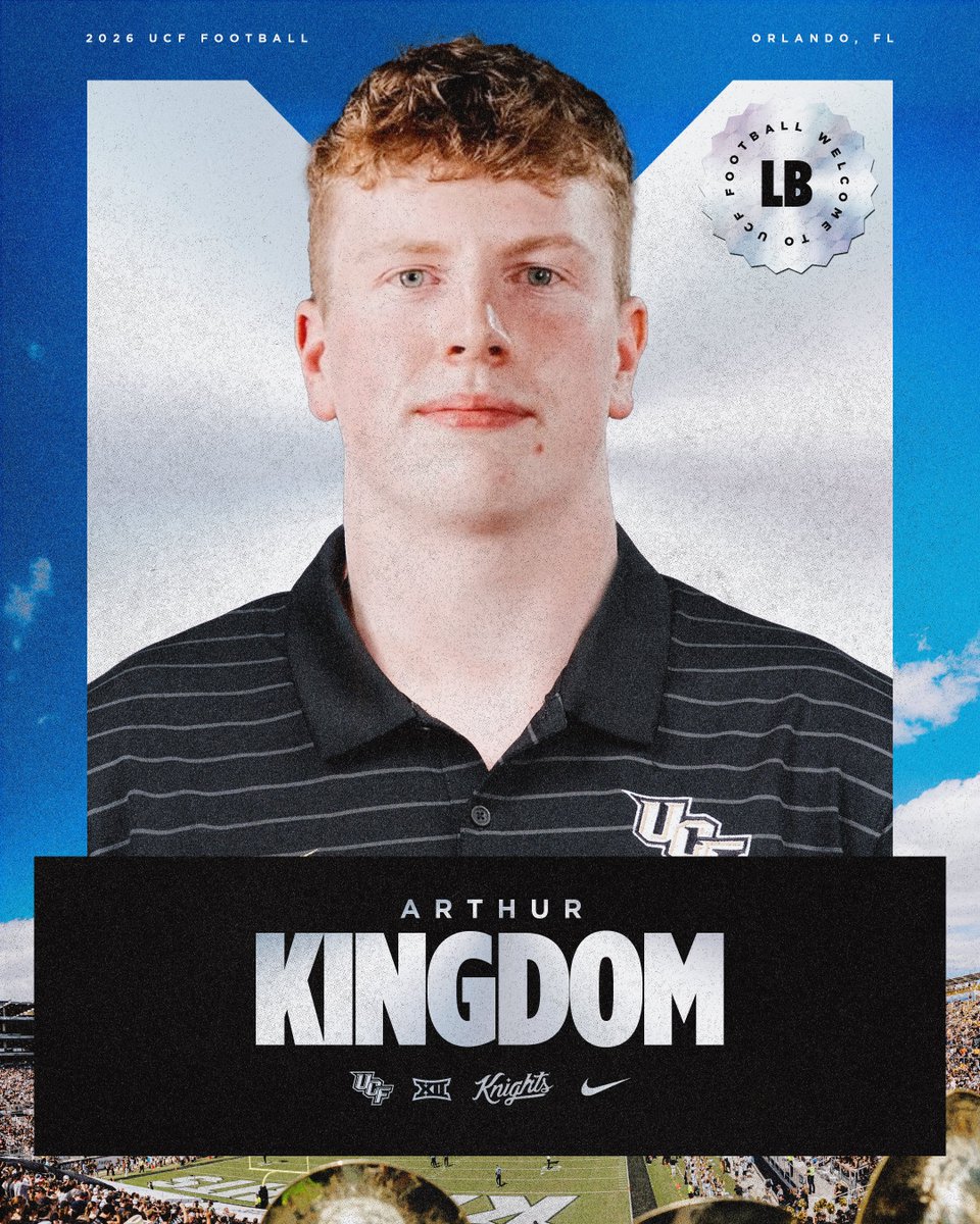 UCF_Football's tweet photo. Welcome to UCF, @ArthurKingdom11 ⚔️ https://t.co/SU58V71ZPc