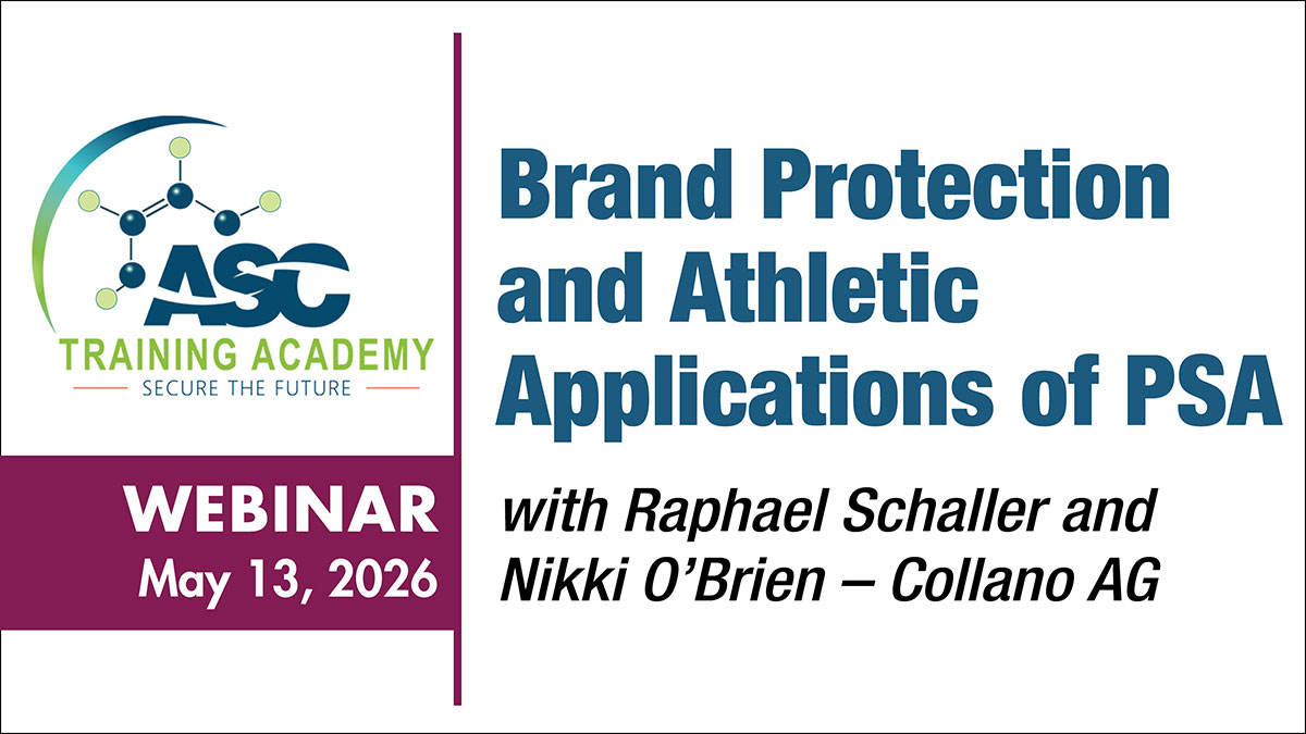 ASCouncil's tweet photo. Pressure sensitive #adhesives continue to evolve beyond traditional applications. Next week's interactive #webinar, w/ experts from Collano AG, explores how it is being used in security-focused brand protection #labels and athletic performance applications https://t.co/DT4OgrbI5k https://t.co/Dr8ryu4OCa