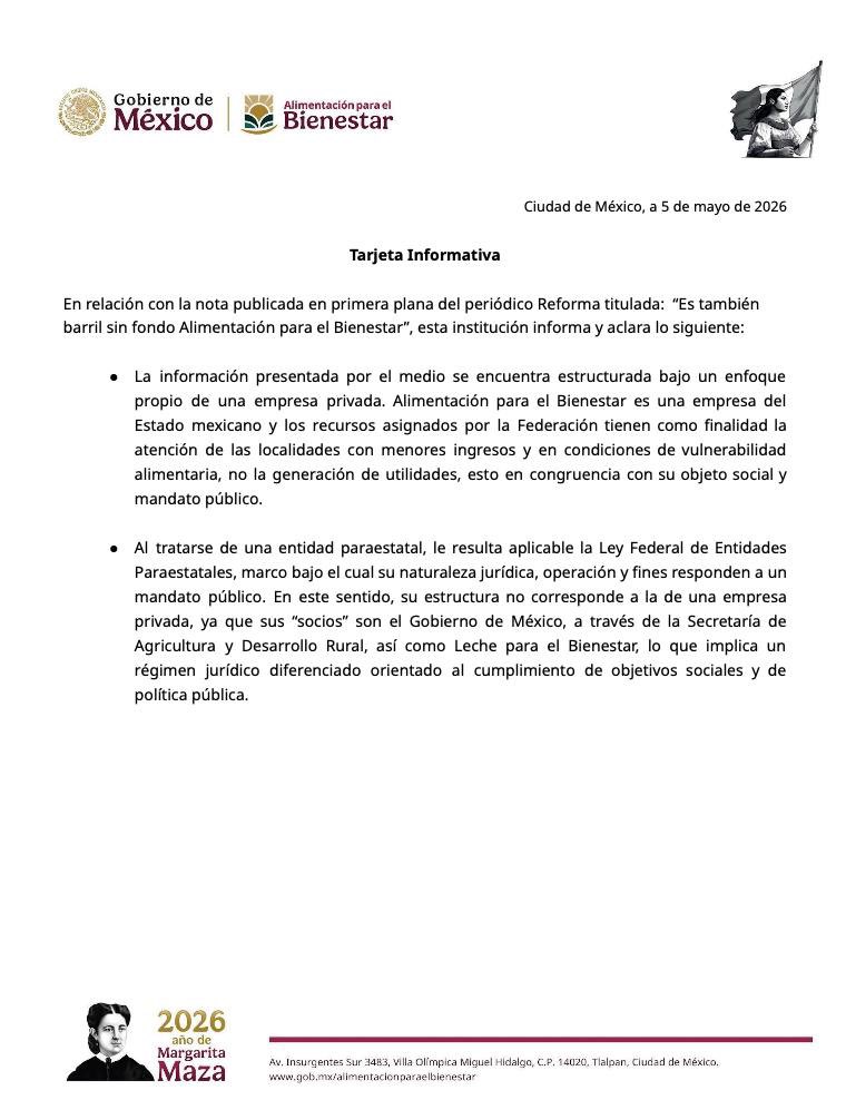 Alimentación para el Bienestar tweet media