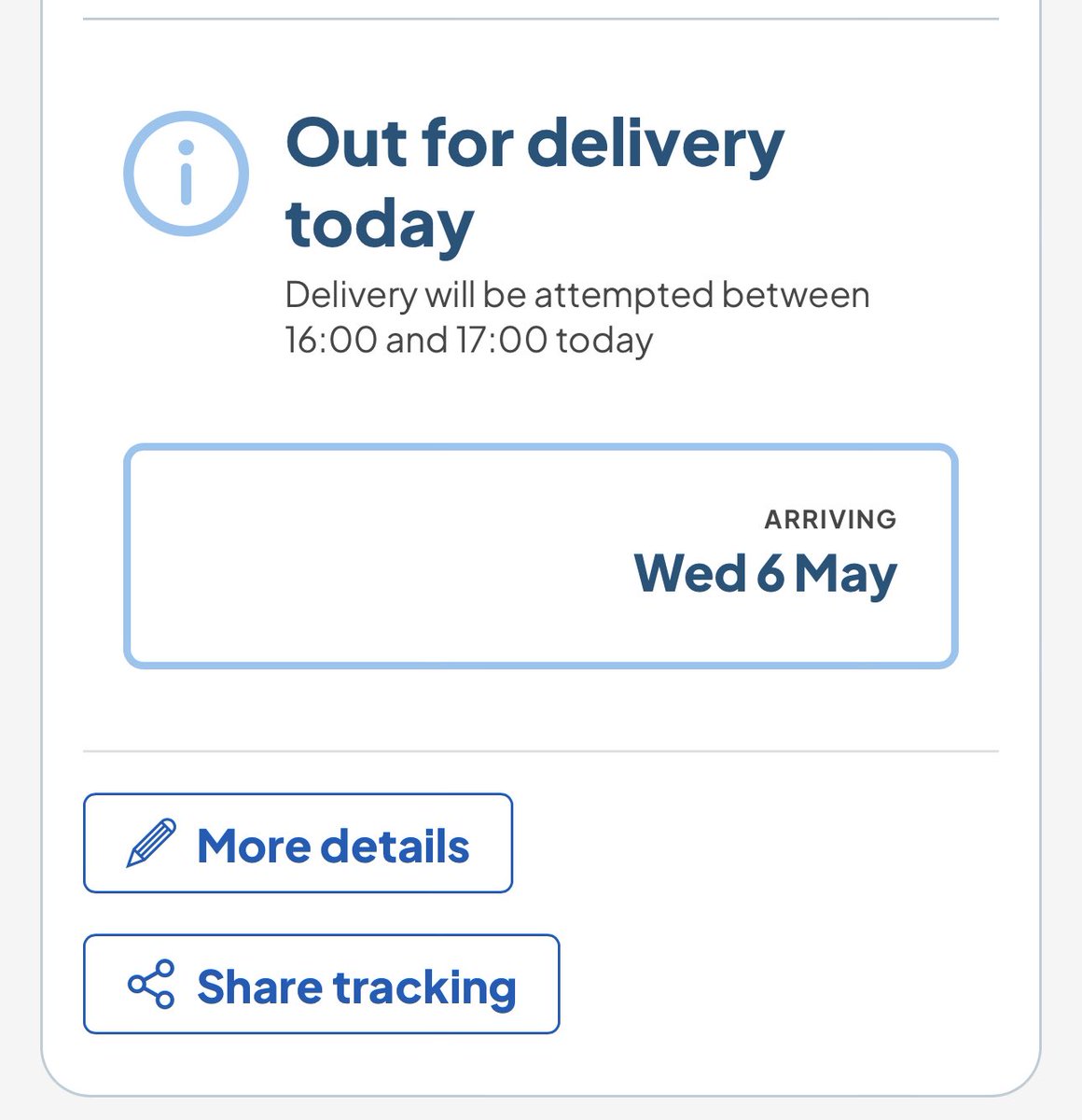 JamesCroft1995's tweet photo. @Parcel2Go why say it’s being delivered today and you haven’t even attempted to, now it’s saying arriving tomorrow?? Absolutely shocking https://t.co/r92ttxv39h
