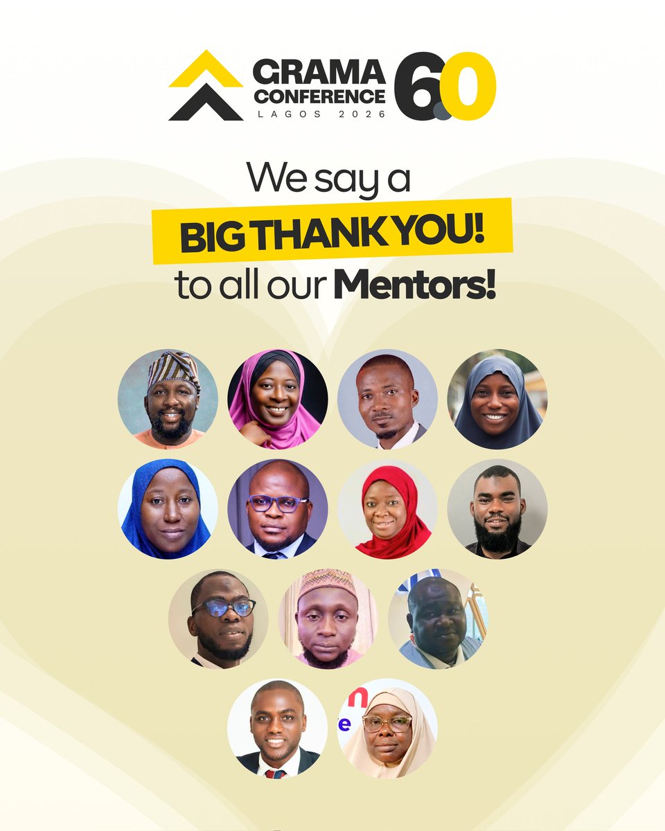 GRAMALagos's tweet image. Thank you to our mentors, facilitators, and every attendee who made GRAMA 6.0 unforgettable.

Jazakumullahu Khayran. 🤲

Until next time.

#GRAMA6 #Gratitude #Lagos