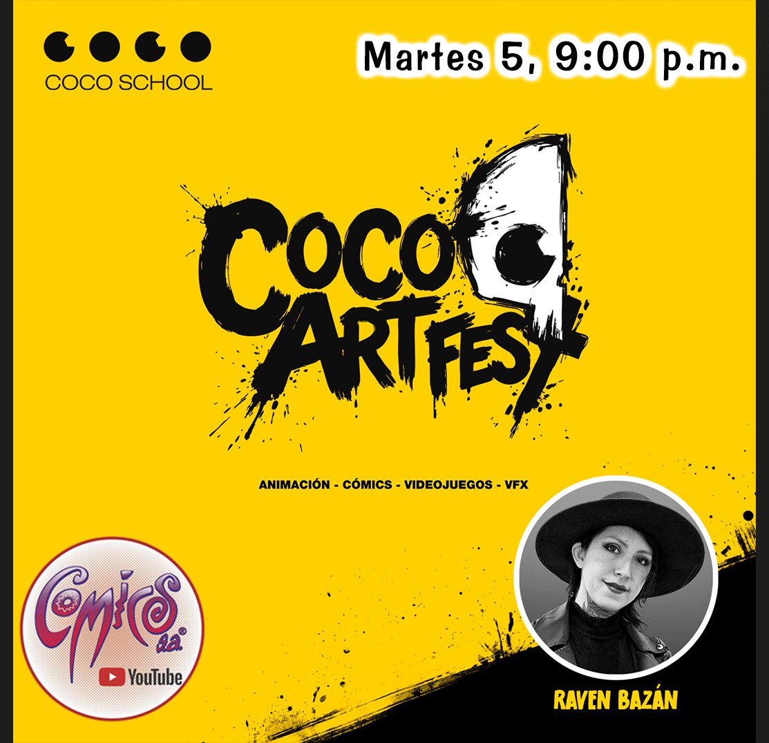 ComicsSAOficial's tweet photo. Recuerden que hoy tendremos a Coco School y Raven Bazán!!!
Martes 5, 21:00 hrs
https://t.co/AplOg0GO18
#comicssa #cocoschool https://t.co/AWXBQAJfjs