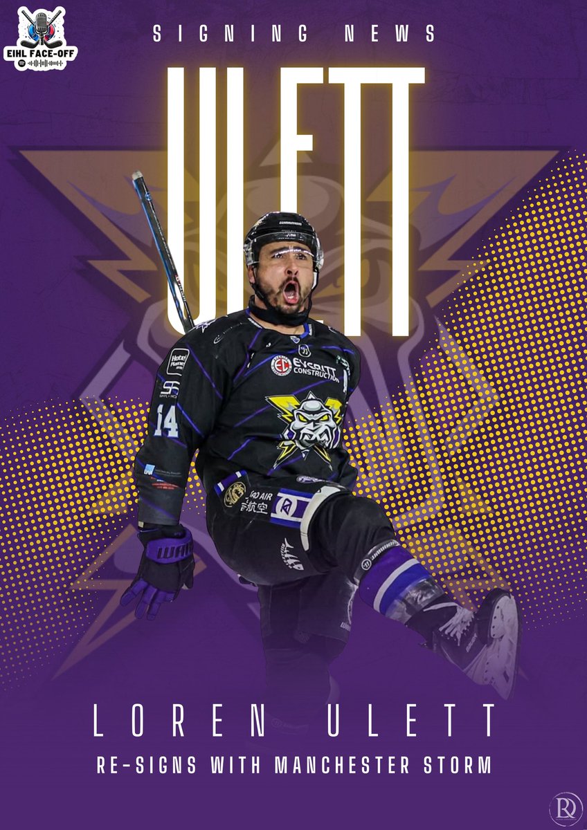 EIHLFaceOff's tweet photo. 📰SIGNING NEWS 📰

Loren Ulett Re-Signs with @Mcr_Storm 

📊Last season stats across all @officialEIHL competitions:
66 GP | 31 PTS | 16 G | 15 A 

Happy with the signing? #StormFans https://t.co/0GNiMqoL7d