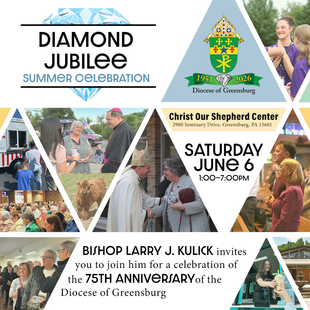 CatholicAccent's tweet photo. Family fun awaits this Saturday! 🐐🎶🍦
Petting zoo, music, cultural dancing &amp; free ice cream for kids (14 &amp; under) at the Diocese of Greensburg’s Diamond Jubilee Celebration.
📅 June 6 | 📍 Christ Our Shepherd Center
#FaithFamilyFun https://t.co/vgw7wjk0UI