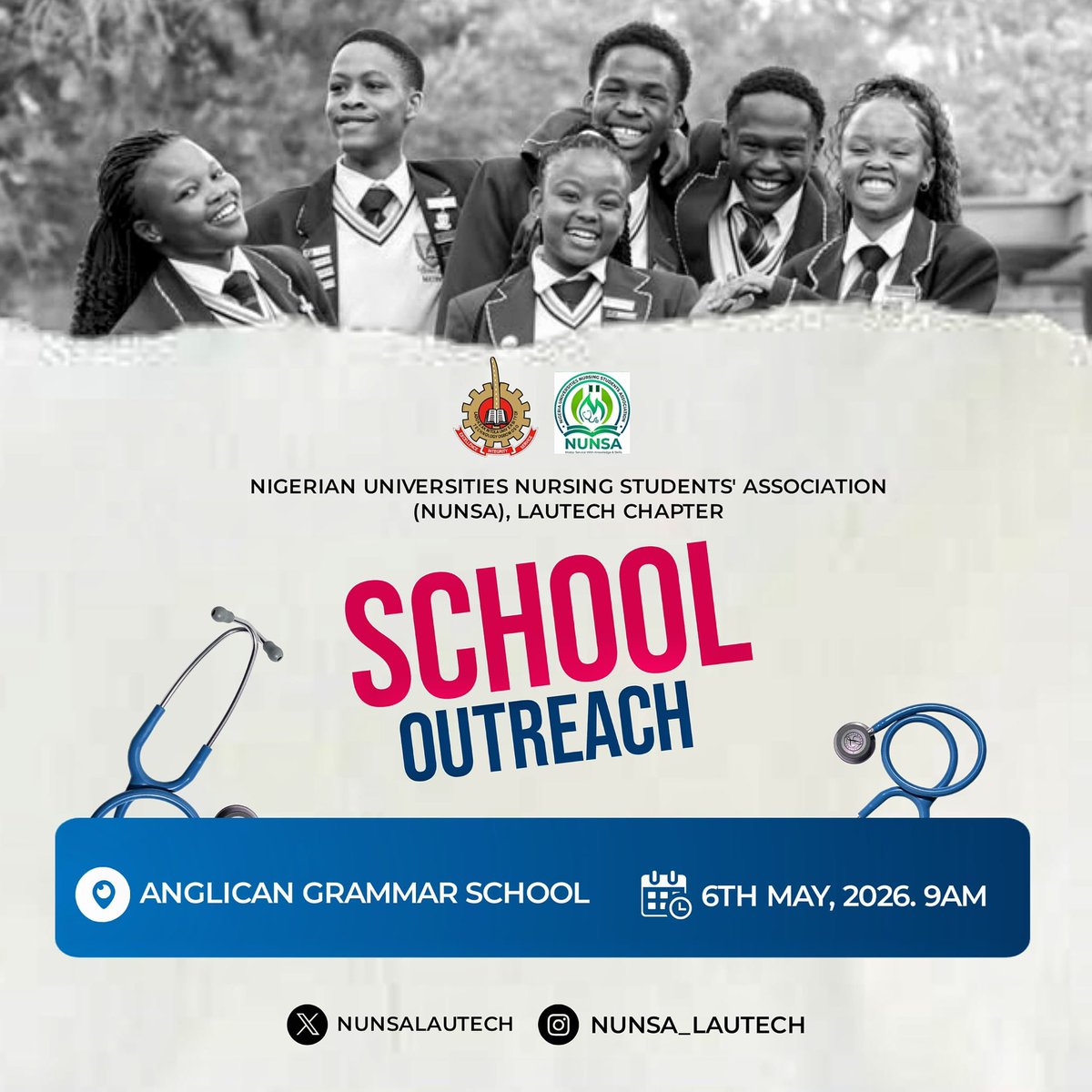 JayTee_RN's tweet photo. NUNSA LAUTECH will be kicking off the 2026 Nurses week with a school outreach. 
You can be a part of this by donating to this cause. 

Here’s the association’s account details below: 
1140218505
Polaris Bank
Nunsa LAUTECH chapter

Thank you and Happy Nurses week! ❤️ https://t.co/qXjDWJa448