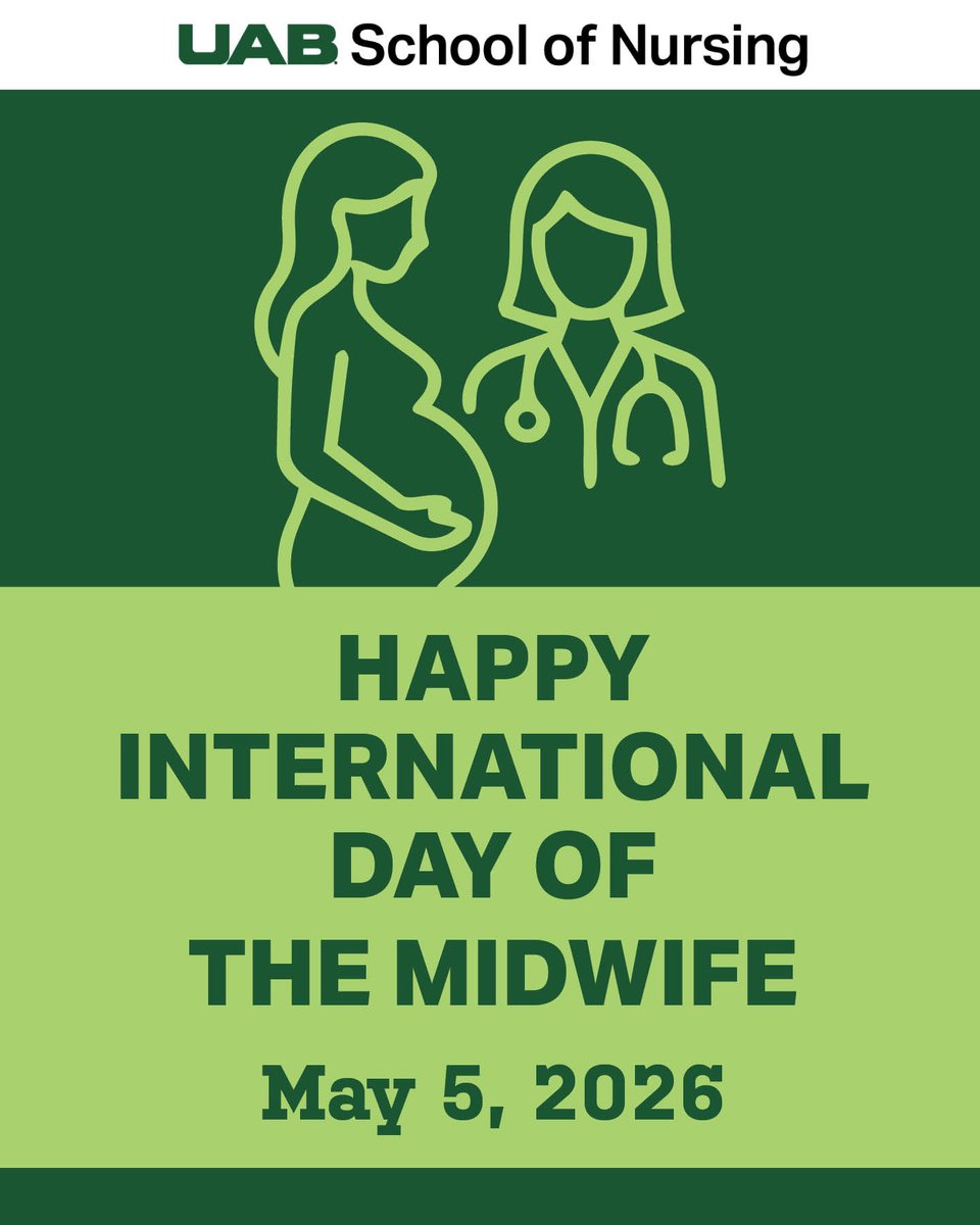 UABSON's tweet photo. Happy International Day of the Midwife! Today, we celebrate the certified nurse-midwives whose skills and caring hearts support mothers, babies and families. https://t.co/bvmMgDkG8J