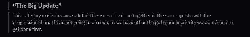 LucentMidnight's tweet photo. @flbreglass nah it still ends at the same point rn
the idea is for endless to eventually be reworked, but it falls under this in the roadmap so do with that what you will https://t.co/j1f5OHwHvD