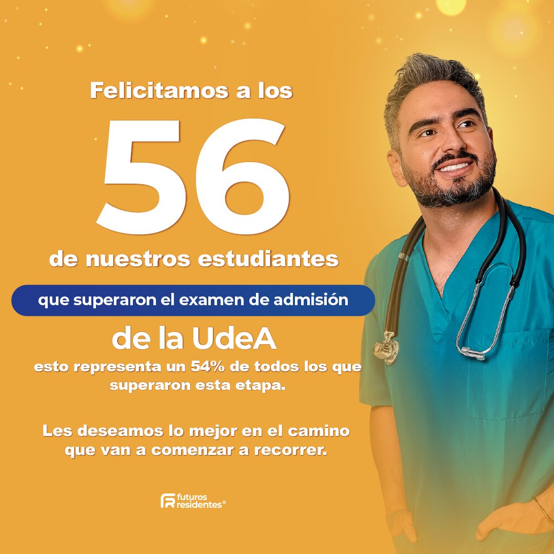 CursoFR's tweet photo. ¡Estamos de fiesta! De los aspirantes que superaron con éxito el examen de admisión a la UdeA, 56 son estudiantes FR. 😱 
¡Los felicitamos por este logro tan grande! 💛 Sabemos el gran recorrido que han hecho para llegar aquí. Se lo merecen.
Les deseamos mucho éxito. 💫 https://t.co/4ZFslbk4e6