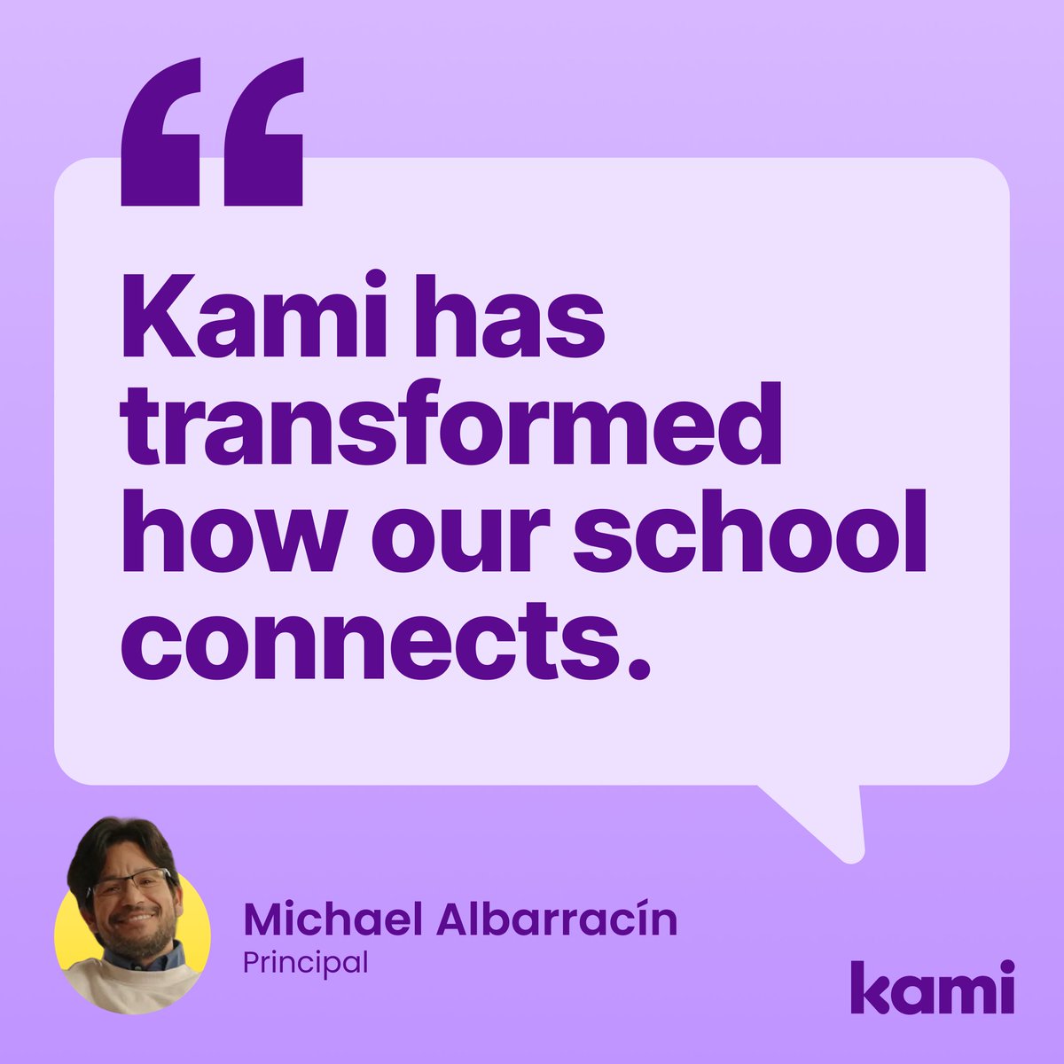 MissM3ganK's tweet photo. “Kami has transformed how our school connects.”
Proud to support the kind of connection that  moves learning forward.
 → https://t.co/Bl0q2YSO45 https://t.co/Oa7Yx4SjRZ