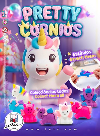 LaivSl's tweet photo. 🐦🦄 Pretty Cornios – Nueva colección 

¡La magia se estira! ✨💥

Pretty Cornios
Unicornios de colores estirables y coleccionables 🦄
📦 Bolas de 60 mm

No podrás quedarte solo con uno 😍

https://t.co/TrgBsoV8E7

#PrettyCornios #NuevaColección #Vending #Bolas60mm #Unicornio https://t.co/T1vLUpXTLa