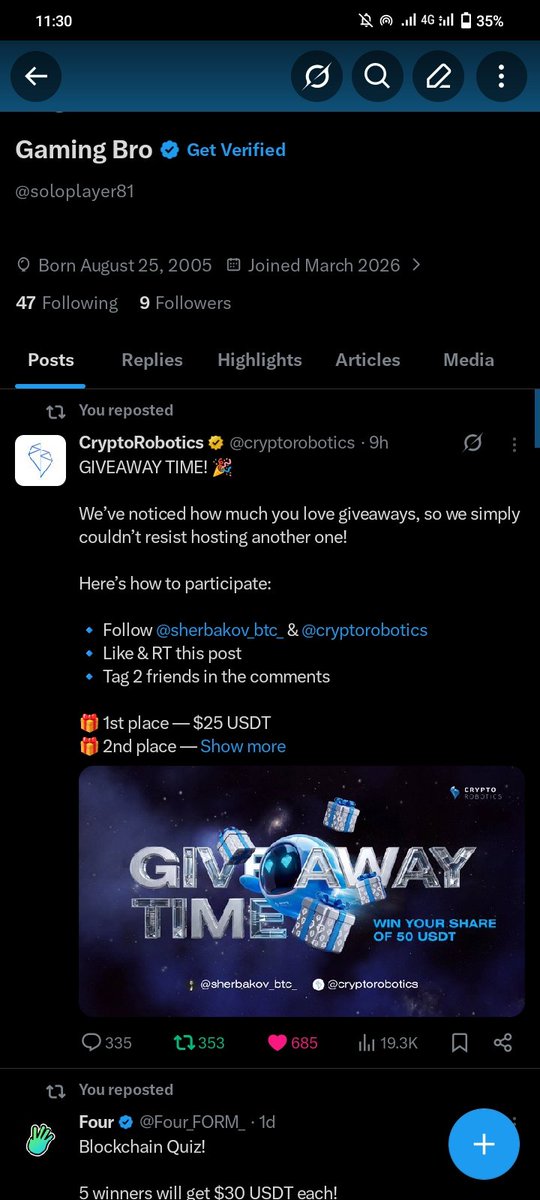 soloplayer81's tweet photo. @cryptorobotics @sherbakov_btc_ All task Done ✅ 
Thank you😊
@cryptorobotics @sherbakov_btc_ 

@sakib75_fc @sami try this now!! https://t.co/C3ltoPsd1q