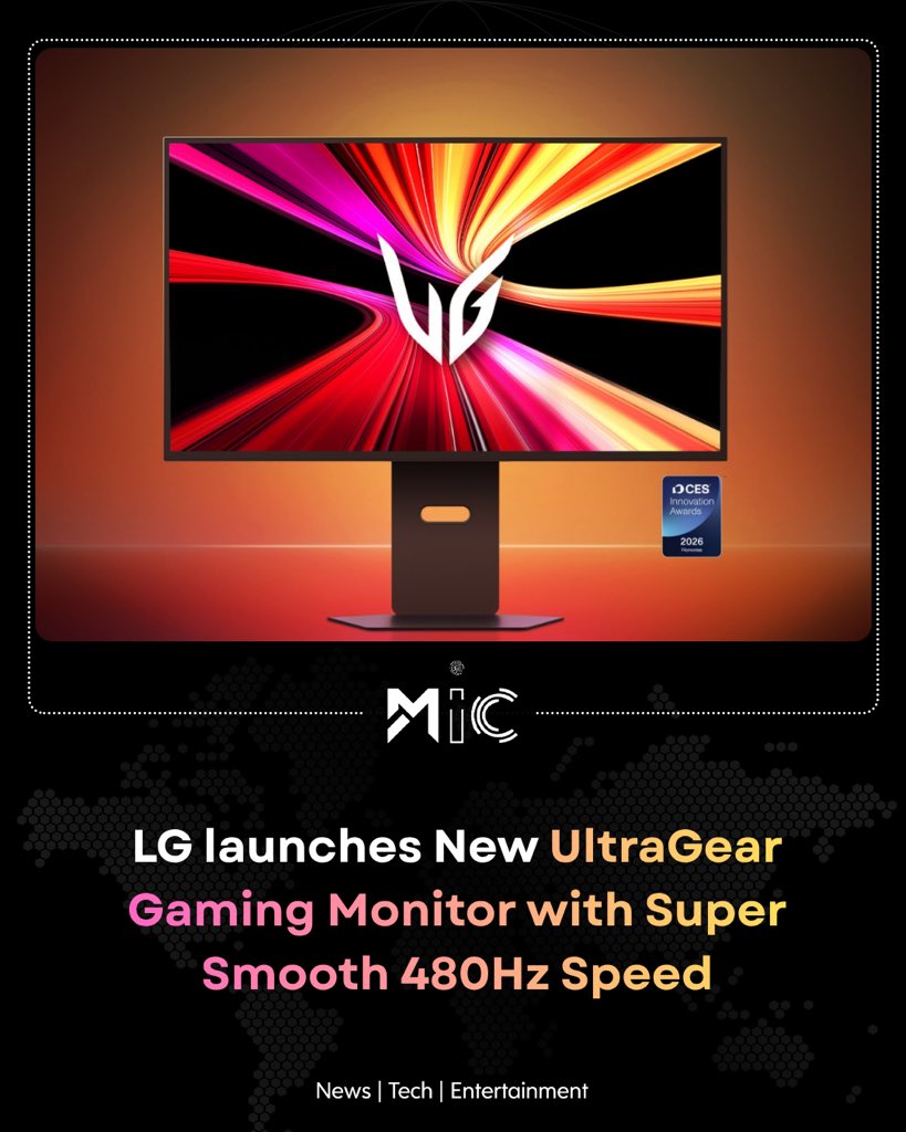 mictechofficiaI's tweet image. LG launched UltraGear 32GX870B with OLED and 480Hz for ultra-smooth gaming—great for gamers in Pakistan.

#mictech #micnews #LG #UltraGear #GamingMonitor #OLED #Esports #TechNews #PakistanTech