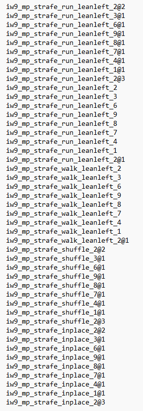 MWII Movement numbers Vs MW4 numbers at the time I believe.