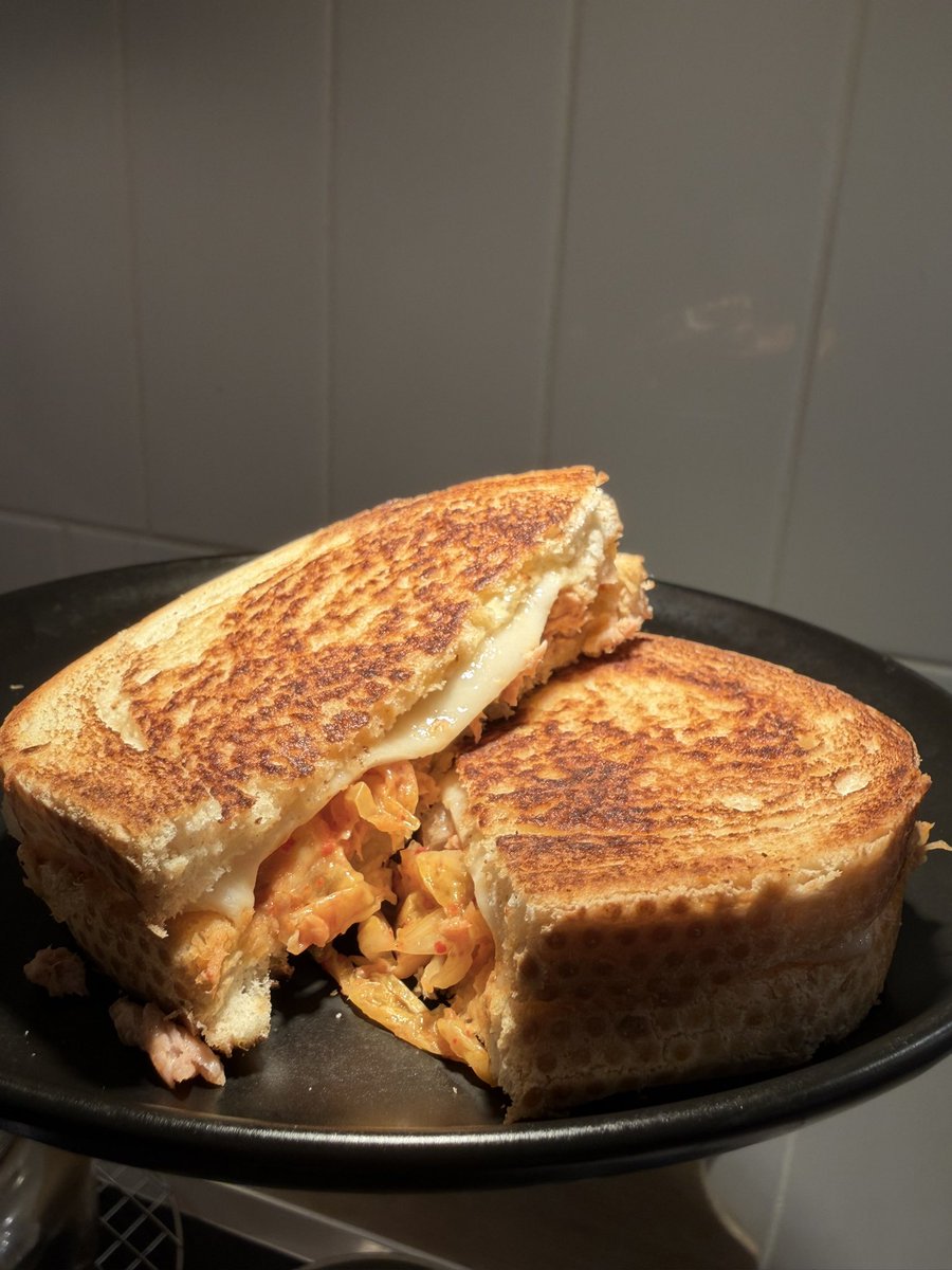 kimchi tuna melt!!!!! #kimchi #tuna #melt
