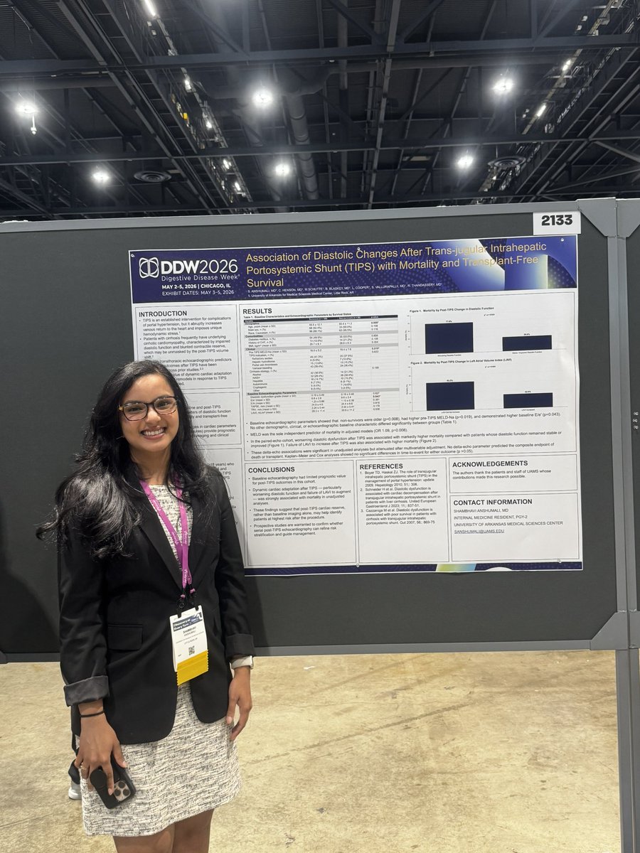uams_GIHep's tweet photo. Huge congratulations to our residents, fellows, and attendings who presented outstanding posters at #DDW2026! Proud of the teamwork, dedication, and academic excellence representing our Gastroenterology &amp; Hepatology division. The future is bright! 👏 https://t.co/yfGFd8kh4D