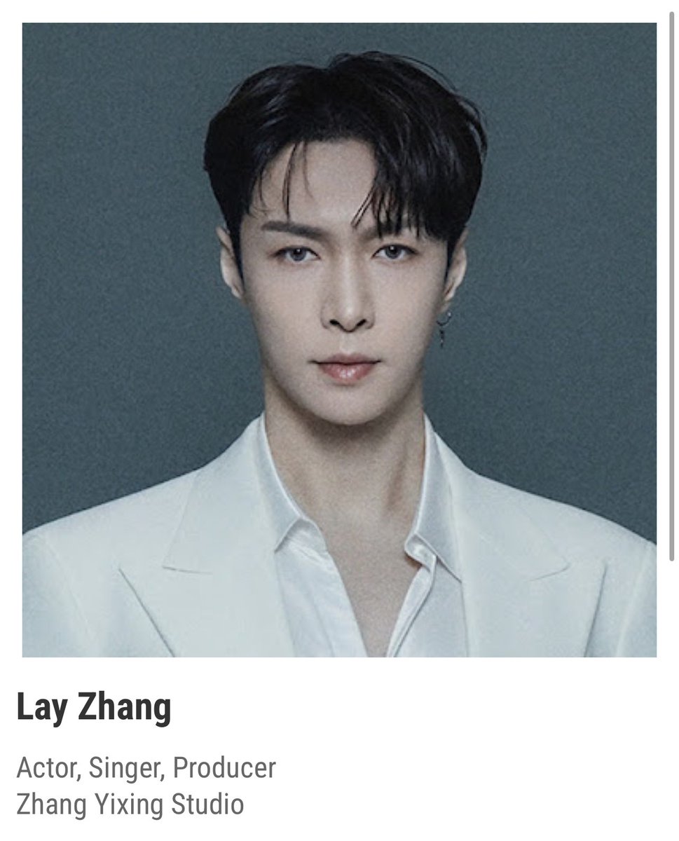 YuXING1012's tweet photo. #YIXING’s Profile | Marché du Film

Lay Zhang @layzhang 
Actor, Singer, Producer
Zhang Yixing Studio

His representative film works include the blockbuster hit No More Bets, which grossed over 3.8 billion RMB, as well as Mu Mu, The Legend, and The Island. He also starred in the large-scale musical stage production The Summoning of Dunhuang, performed for audiences of over ten thousand.
At the same time, he continues to expand his artistic scope as a singer and producer, demonstrating strong dedication and potential in character interpretation. His musical works include
"Rock the Heavenly Palace" and "Lit". He staged the epic "GRANDLINE 5 Monkey King Rocking the Heavenly Palace Tour" at the National Stadium (Bird's Nest), featuring a 110-meter ultra-long LED scroll stage that set a Guinness World Record. By integrating intangible cultural heritage elements with modern technology, he pushed M-Pop fusion artistry to new heights and redefined the narrative peak of Eastern aesthetics.

#lay #yixing #layzhang