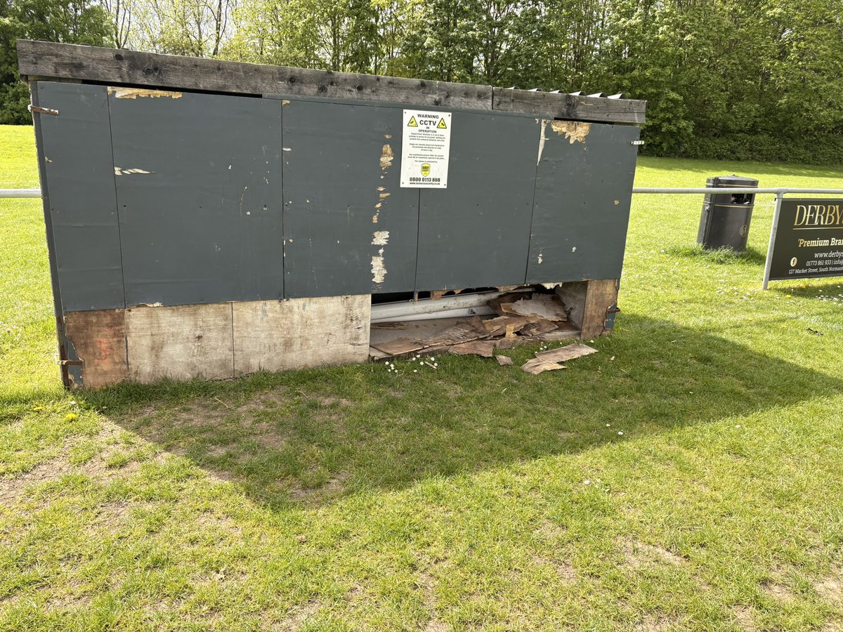 NormantonAfc's tweet photo. We’re all unpaid volunteers trying to improve facilities for kids &amp; adults to play football in the village.

Then I wake up to this, I hope whoever did it is very happy with themselves. WHY? ☹️ https://t.co/7sx9iHzkFg