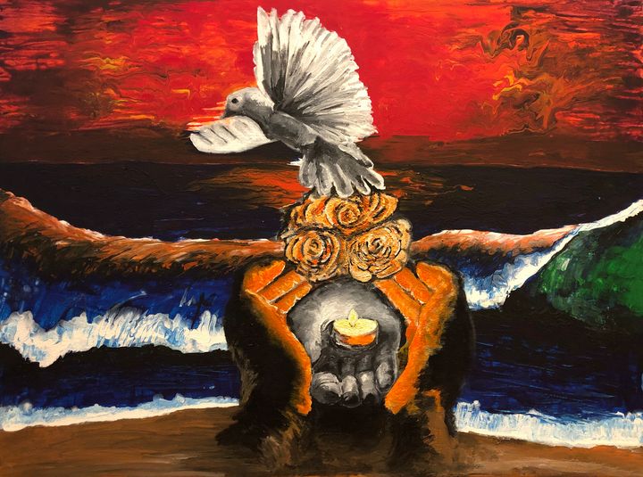 1997ave's tweet photo. Art of the Day! "Valentine Dove". Buy at: https://t.co/xtoSdSLMue https://t.co/tzqxUJsypw