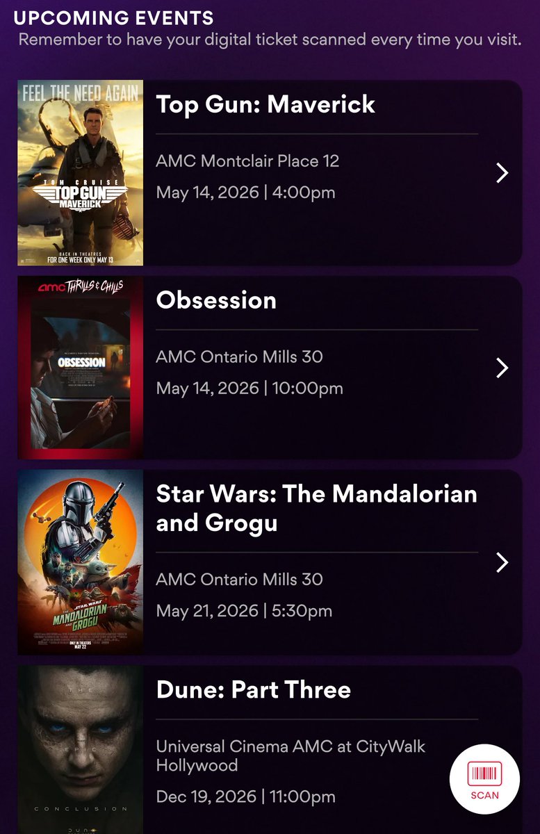 i love being an amc a-lister.