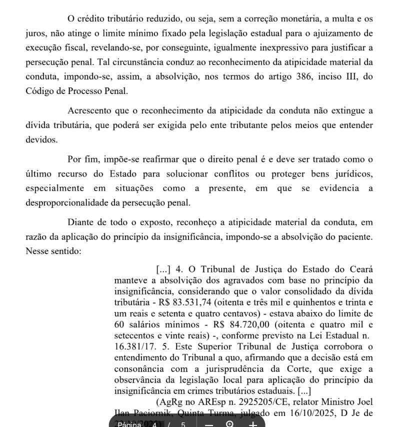 freitashebert_'s tweet photo. STJ reconheceu o princípio da insignificância no caso de dois empresários acusados por sonegação fiscal.

O valor sonegado foi de 37.628,93 (trinta e sete mil,
seiscentos e vinte e oito reais e noventa e três centavos). https://t.co/psBEAJAzl8