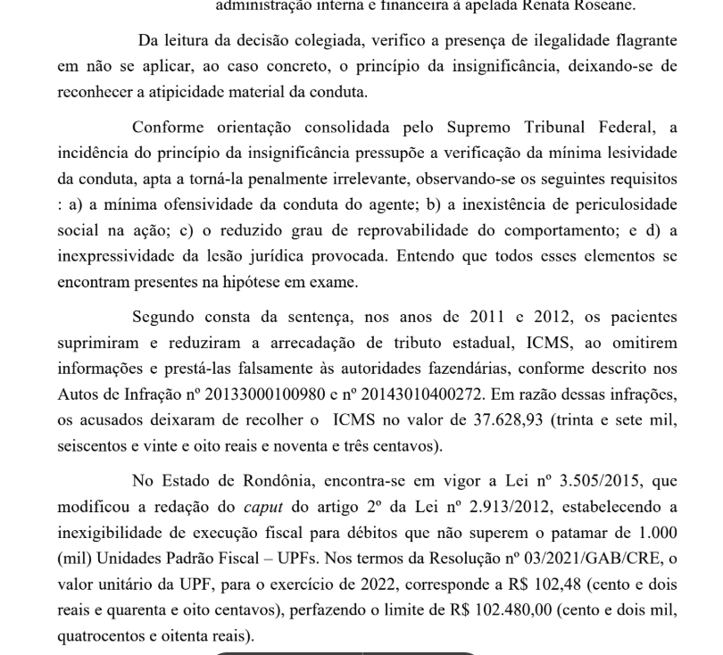 freitashebert_'s tweet photo. STJ reconheceu o princípio da insignificância no caso de dois empresários acusados por sonegação fiscal.

O valor sonegado foi de 37.628,93 (trinta e sete mil,
seiscentos e vinte e oito reais e noventa e três centavos). https://t.co/psBEAJAzl8