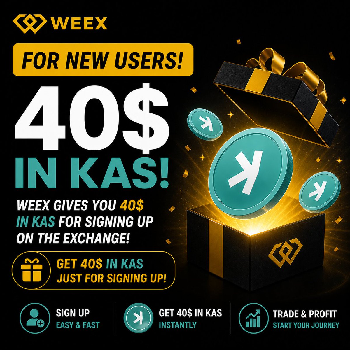 KECryptoYT's tweet photo. For new users!

40$ in #KAS!

Weex gives the $40 in
$KAS 
to register with the Exchange!

For overview &amp; registration: https://t.co/yLelOl2pds https://t.co/DszQ2P1fWW