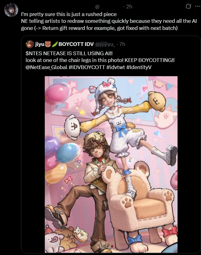 op has me blocked so i cant qrt but that return gift thing got fixed??? i'm actually really happy i think thats an incredibly good sign!!! i feel like i can have some hope (for the ai at least)

that was been the only Really obvious use of ai they'd had in like two weeks!