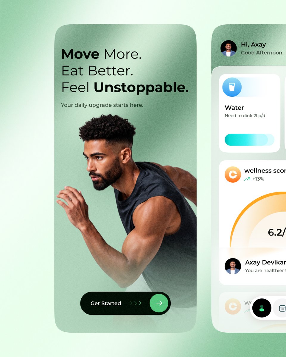 axaydevikar's tweet photo. Designed a fitness &amp; wellness app UI 💪

Focus: simplicity, motivation, and clean data visualization.

#uidesign #uxdesign #fitness https://t.co/zkRfyQZrDH