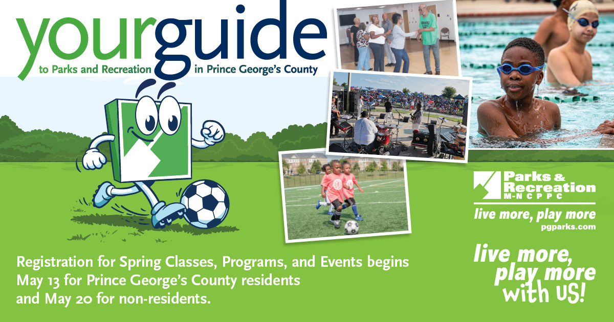 pgparks's tweet photo. Your Guide for Summer is here! ☀️⚽ https://t.co/pSyYVNqdla

Browse the guide for different ways to kick it in Prince George's County! Registration begins May 13 for Prince George's County residents and May 20 for non-residents.

#LiveMorePlayMore https://t.co/OEh4rqqZk9