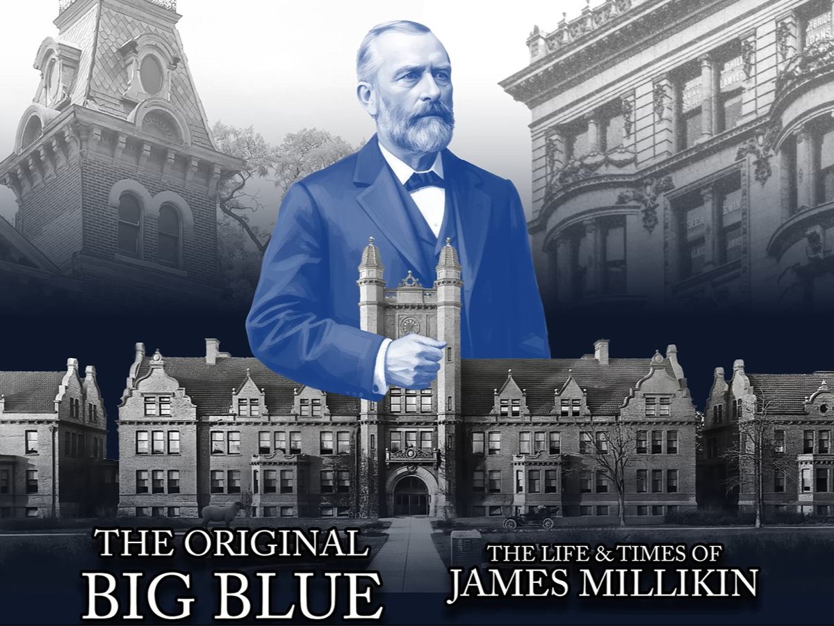 MillikinU's tweet photo. We hosted a special premiere last week for the documentary, “The Original Big Blue: The Life and Times of James Millikin.”

A heartfelt thank you to Director Jim Wilkerson ’97 (first image) for sharing the enduring impact of our founding story.

Read more: https://t.co/Cwk0DLSg2e https://t.co/TX6PUSLRiZ