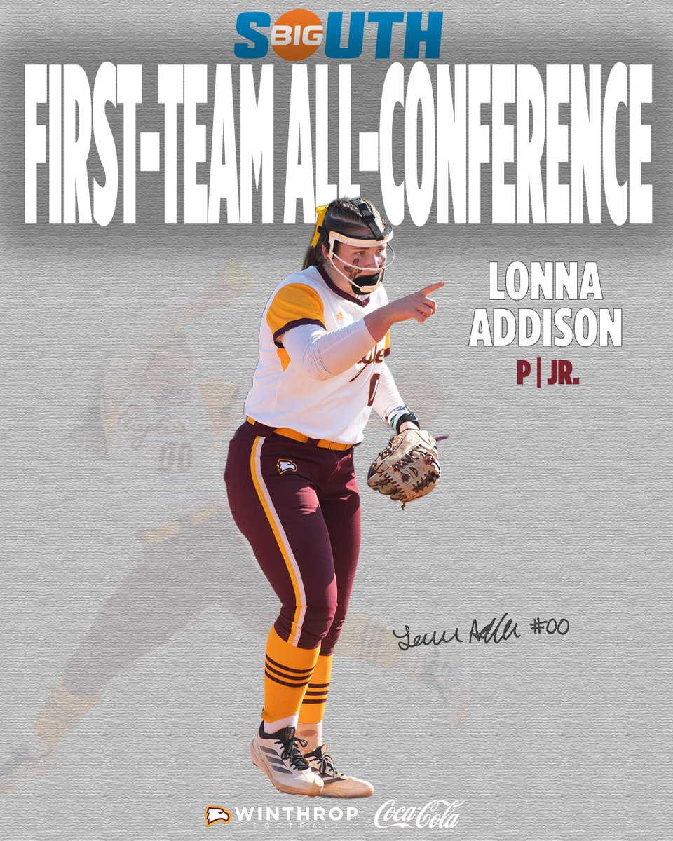 Winthropsoftbal's tweet photo. ✨𝗔𝗹𝗹-𝗕𝗶𝗴 𝗦𝗼𝘂𝘁𝗵 𝟭𝘀𝘁 𝗧𝗲𝗮𝗺✨

Congrats to Tia, Lonna and Rebecca!

#ROCKtheHILL | #BigSouthSB https://t.co/XCn67oopkP