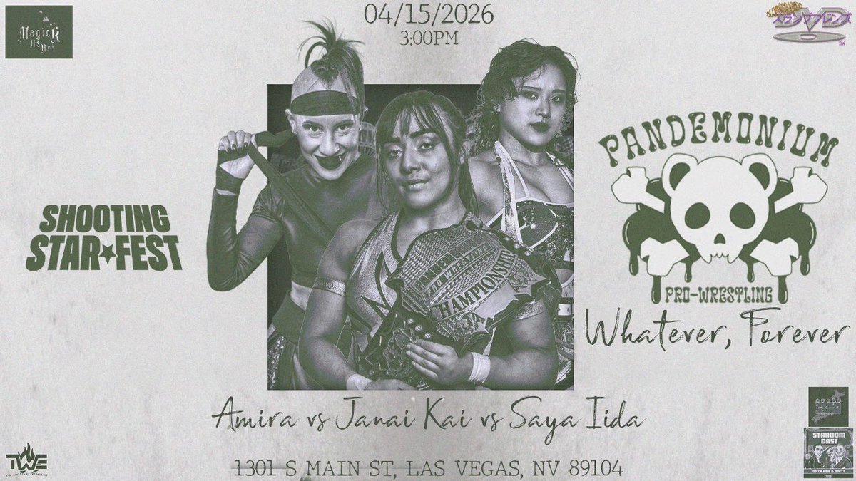 Peps_Wrestling's tweet photo. Amira vs. Janai Kai vs. Saya Iida in the main event was also cool

🔗https://t.co/aJK8SXHhfM

This just also ruled and was a great choice to be the main event of a very fun Wrestlemania Weekend show!

Seeing Amira/Iida chopping each other was just BEAST as hell. All three wrestlers used their spots super well in this and with that were able to stand out on their own

Overall, the show from Mania Weekend from Pandemonium is absolutely worth it.