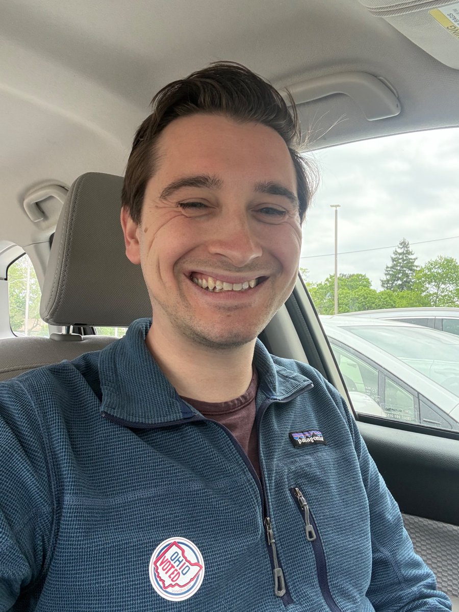 Addmyson96's tweet photo. Still like the old I (Ohio shape) voting stickers but it didn’t stop me from getting to the polls! https://t.co/OBoY7lP2WD