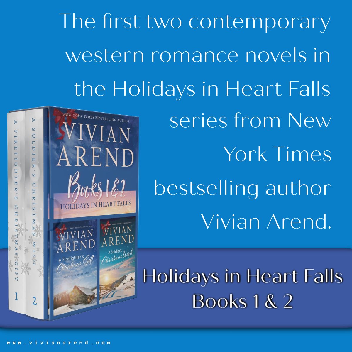 VivianArend's tweet photo. What do a firefighter and a soldier have in common? They both find their happily-ever-afters during the holiday season! Read the first two books in the Holidays in Heart Falls series in one convenient box set.
https://t.co/LEl9CgTCDt https://t.co/5zvV6CBUpt