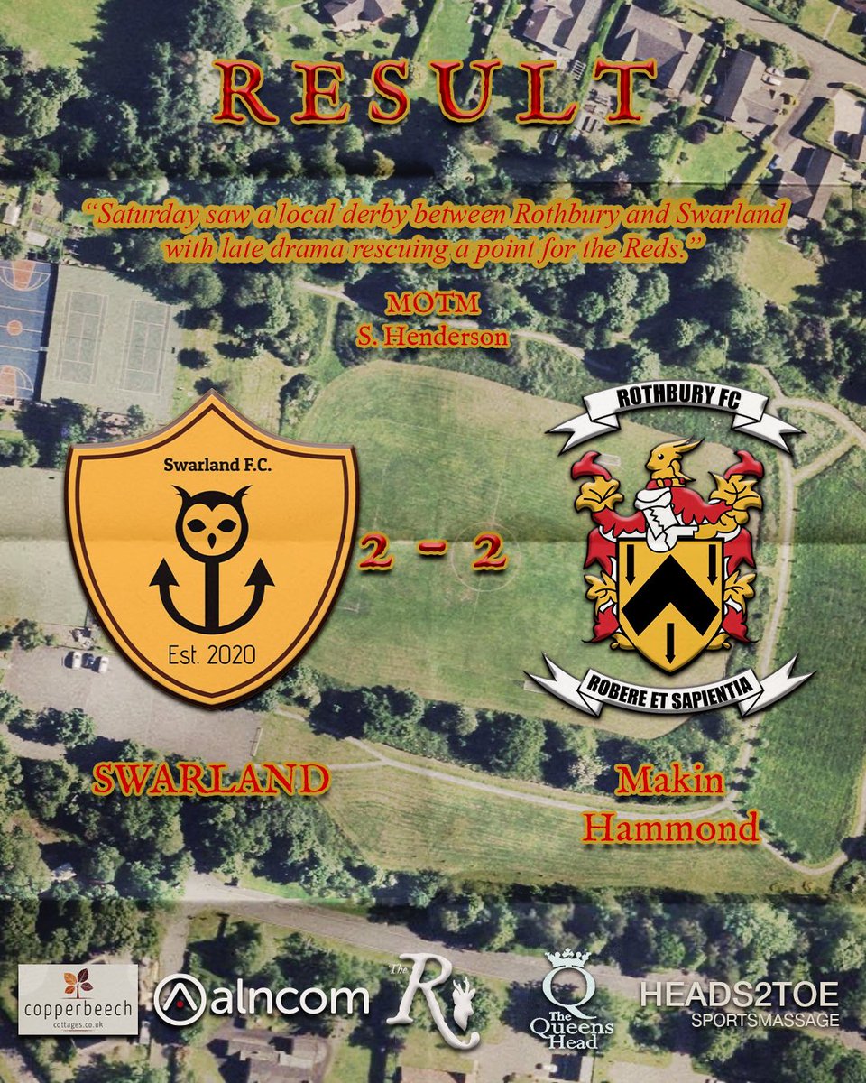 FCRothbury's tweet photo. Rothbury Reserves 2 - 2 Swarland

Saturday saw a local derby between Rothbury Reserves and Swarland.

Match report: https://t.co/gj82dbq2CP

#TheHillmen #RFC150 https://t.co/R4qYayVmkJ