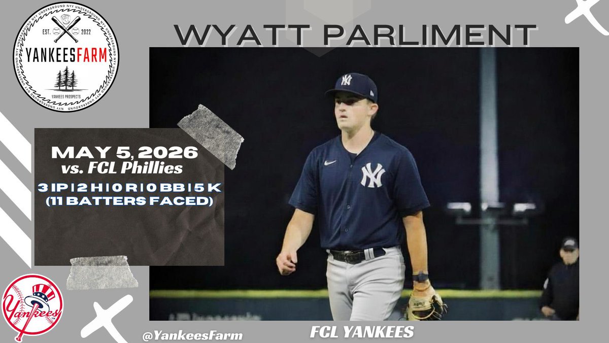 YankeesFarm's tweet photo. 🎙️Wyatt Parliment Debuts!

https://t.co/etASWNDuYS

#RepBx #Yankees https://t.co/4JaK1AoNgm