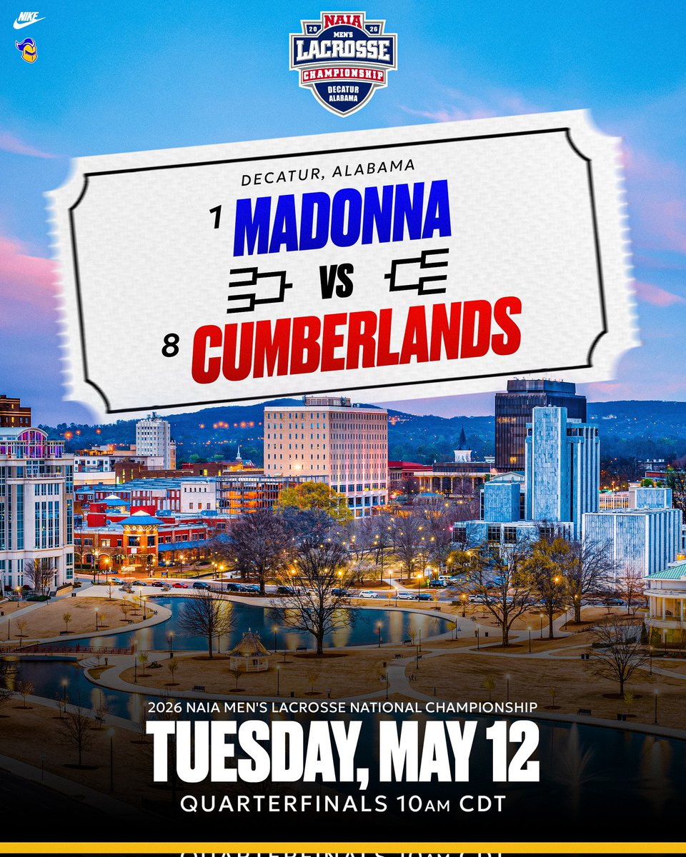 MUCrusadersMLAX's tweet photo. 𝐈𝐓'𝐒 𝐎𝐅𝐅𝐈𝐂𝐈𝐀𝐋 🚨 We will be taking on Cumberlands in the first round of the NAIA National Championship Tournament. #ChaseExcellence https://t.co/utm106G6vW
