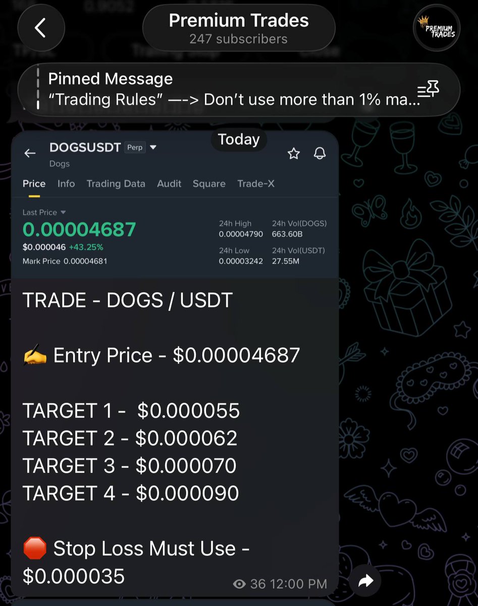 MFahad5000's tweet image. Trade - $DOGS / $USDT

TARGET 1 HIT 🚀
TARGET 2 HIT 🚀
TARGET 3 HIT 🚀

Easy #money with us  🤝