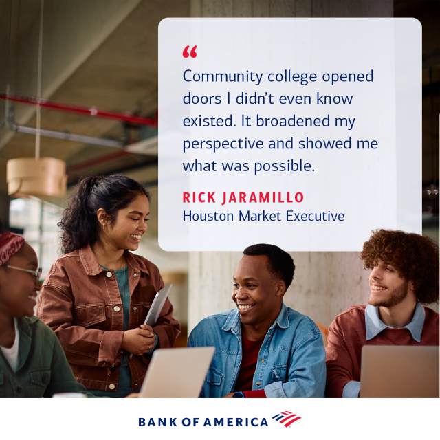 abewtra1111's tweet photo. Community colleges help students discover non-traditional pathways to high-quality education. @BankofAmerica partners with community colleges nationwide, and plans to recruit 8,000 new hires from these programs over the next five years! 🎓 https://t.co/UD5vovByzT https://t.co/UGJE5l1FUe