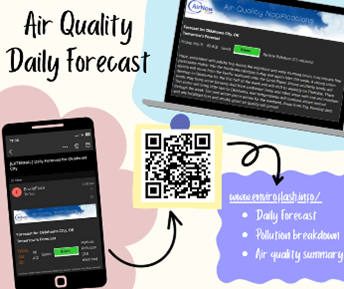 OklahomaDEQ's tweet photo. Looking for daily air quality information delivered to your inbox? EPA’s AirNow EnviroFlash program provides daily forecasts for air quality: https://t.co/OjJEyqEMhq https://t.co/EqjO2iK2QN
