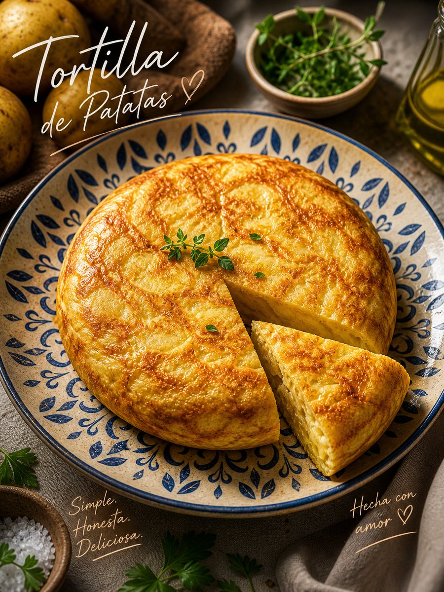 Rustic Tortilla de Patatas Poster