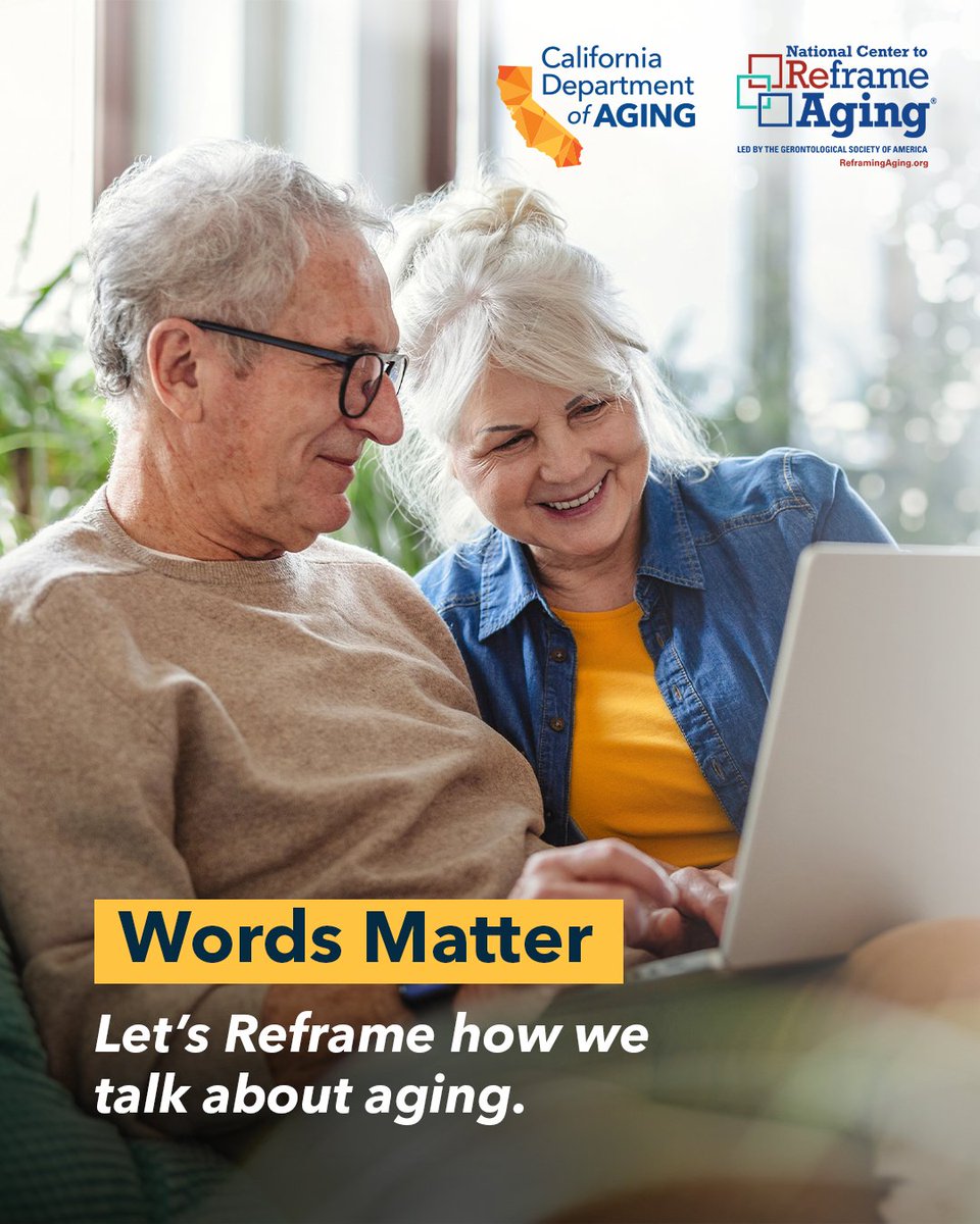 CalAging's tweet photo. 📣 Words matter. This Older Californians Month, let’s rethink how we talk about aging. Aging is something all of us experience. Check Out the Quick Start Guide: https://t.co/A4iw8SVQCy 

#OCM2026 #ReframeAging #OlderAmericansMonthonth https://t.co/gOcAJhVknN