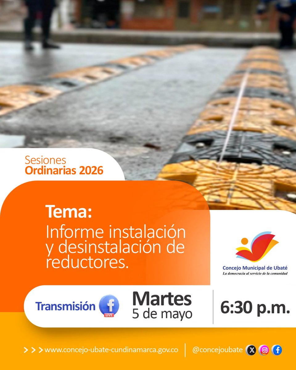 ConcejoUbate's tweet photo. 👉 Hoy martes 5 de mayo, sesión plenaria desde las 6:30 p.m. https://t.co/LX23jUn5VA