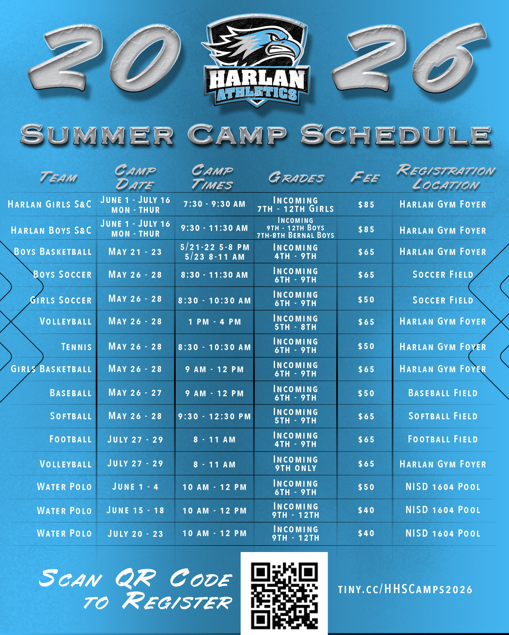 HarlanBaseball's tweet photo. Calling future Hawk baseball players.  Scan the QR today and register for our summer camp. 
@BernalKnights @NISDBriscoe @StrausAthletics https://t.co/YMOdaWwV70